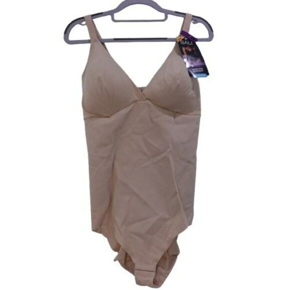NEW Bali Women's Ultimate Smoothing Firm Control Bodysuit Size 2XL Tan DFS105 - Picture 1 of 6